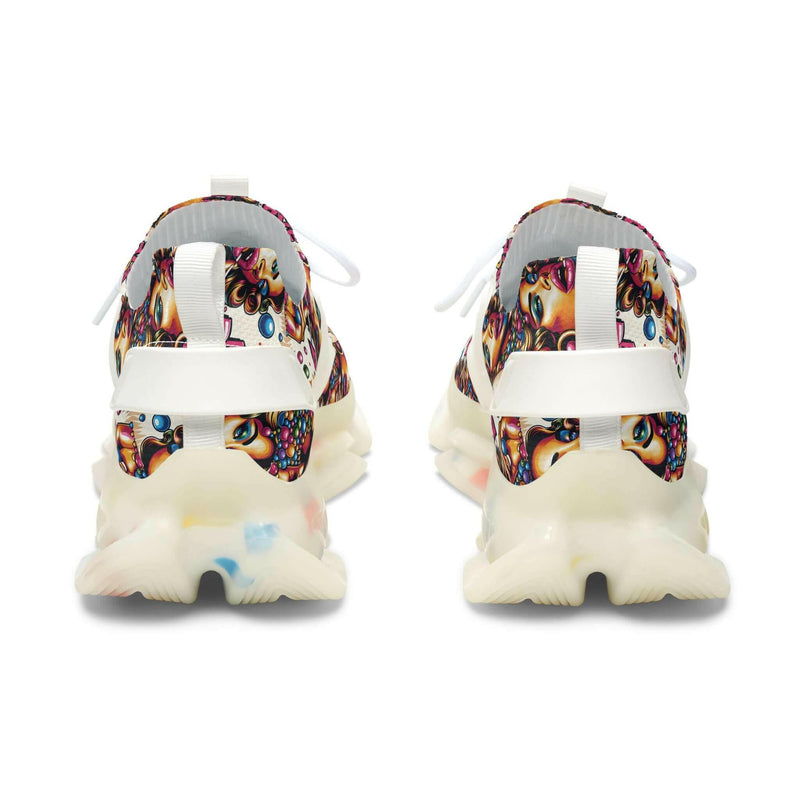 Colorful Women's Mesh Sneakers, Stylish Athletic Shoes, Trendy Running Footwear, Unique Fashion Sneakers, Everyday Casual Shoes