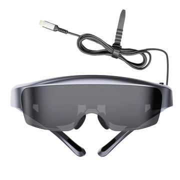 NEW Smart Glasses with 400-inch Virtual HD Screen Video Player Glasses 0-600° Myopia Adjustment OLED Display Built-in Speake