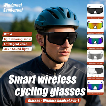 Smart Glasses Cycling Sport 100+ Online Language AI Automatic Dialogue Translation Bluetooth Glasses With Speaker UV Protection