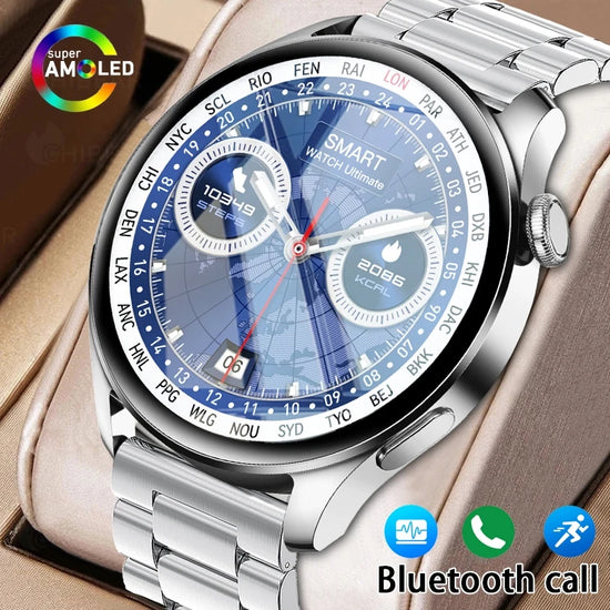 2026 New Smart Watches Men HD AMOLED Screen GPS Motion trajectory HeartRate Bluetooth Call SmartWatch IP68