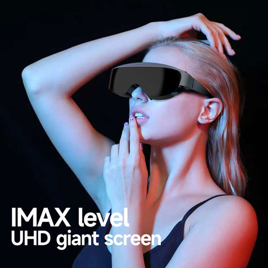 NEW Smart Glasses with 400-inch Virtual HD Screen Video Player Glasses 0-600° Myopia Adjustment OLED Display Built-in Speake