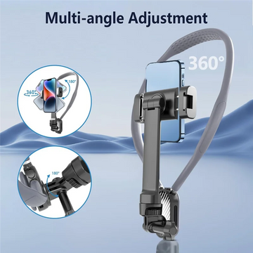 FULL-Neck Mount Phone Clip POV Phone Neck Holder Selfie Stand For Iphone 15 14 13 12 11 10 HUAWEI XIAOMI Phone Accessories