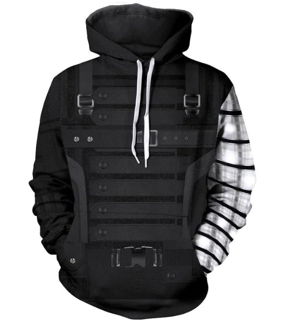 Avengers 3 Thor Winter Soldier 3D Hoodie Cosplay Sweater